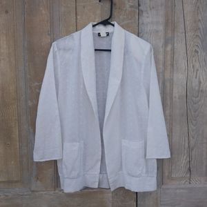 Vintage White Eyelet Blazer